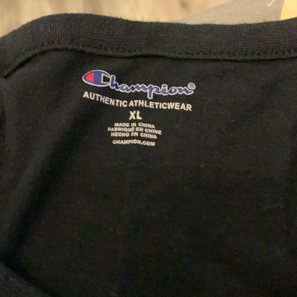 Girls Black Champion tank top with pink and white lettering size XL - Picture 2 of 2